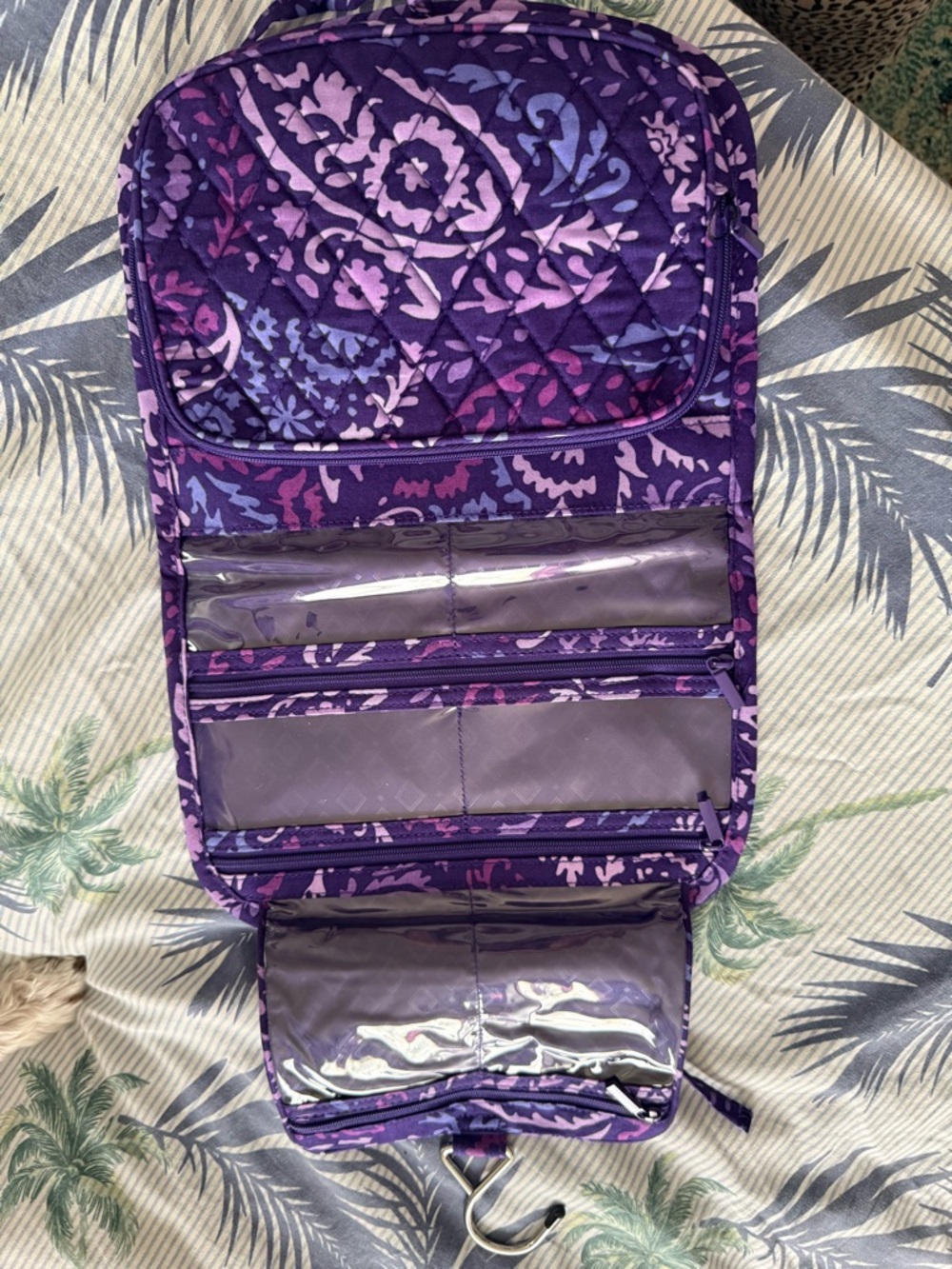 Vera Bradley NWT Purple Floral Quilted Organizer